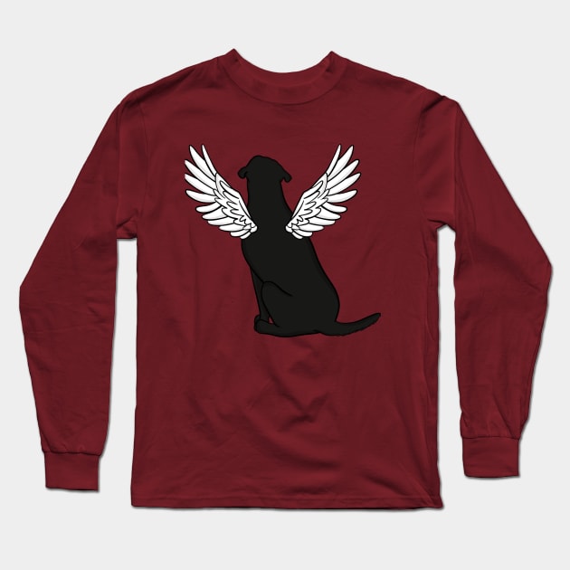 Black Lab: Guardian Angel Long Sleeve T-Shirt by rmcbuckeye